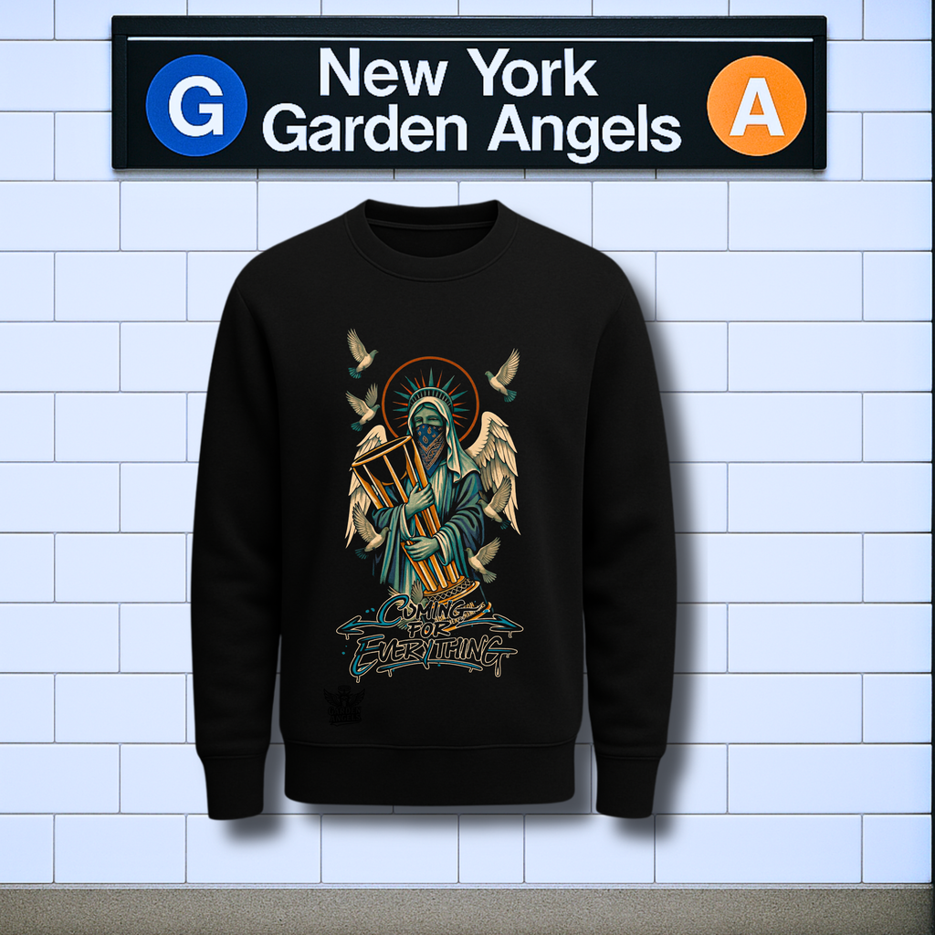 COMING FOR EVERYTHING CREWNECK BLACK