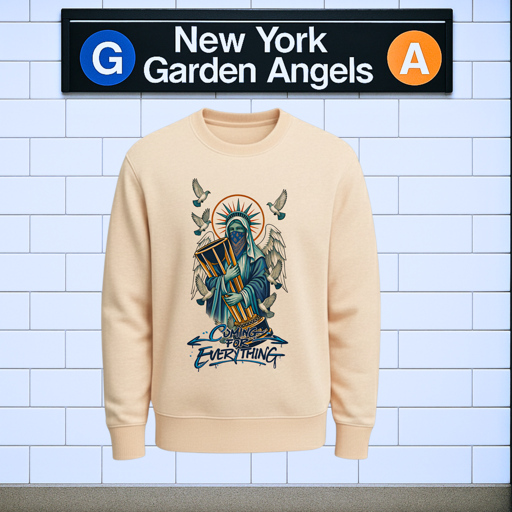 COMING FOR EVERYTHING CREWNECK CREAM