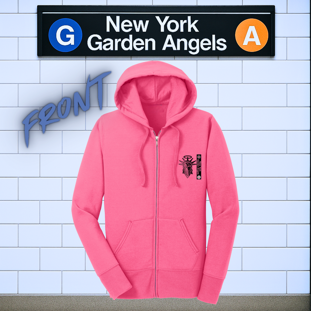 LADIES PROTECT US ZIP UP HOODIE (PINK)
