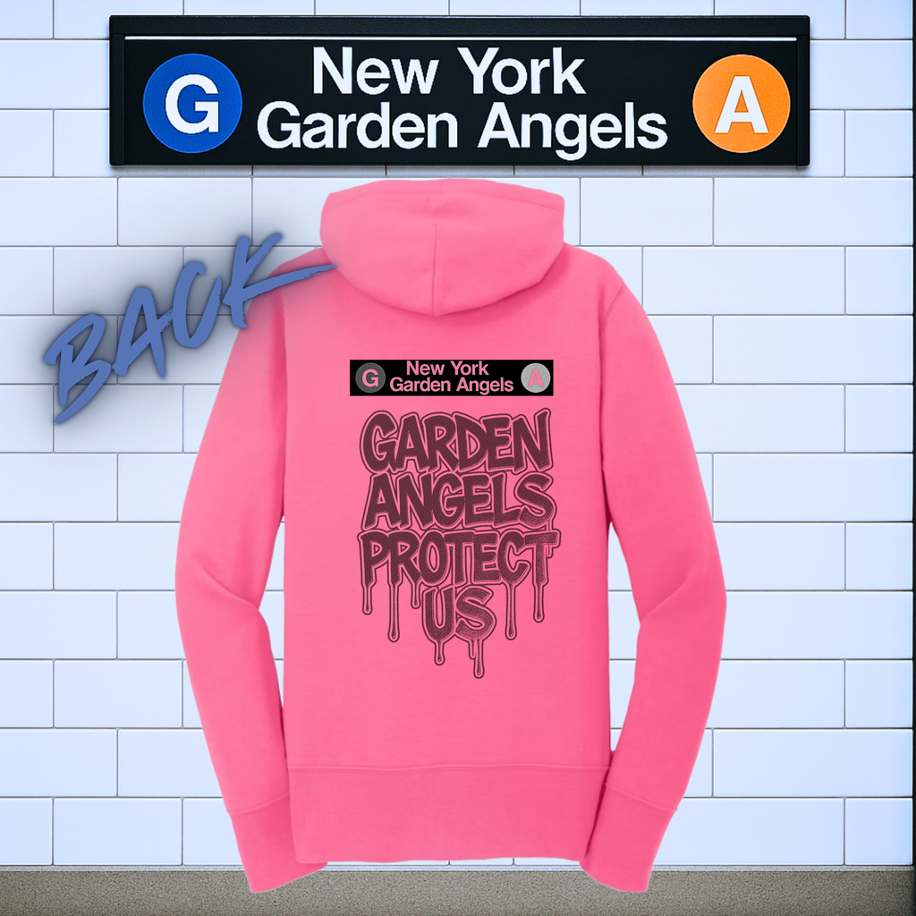 LADIES PROTECT US ZIP UP HOODIE (PINK)