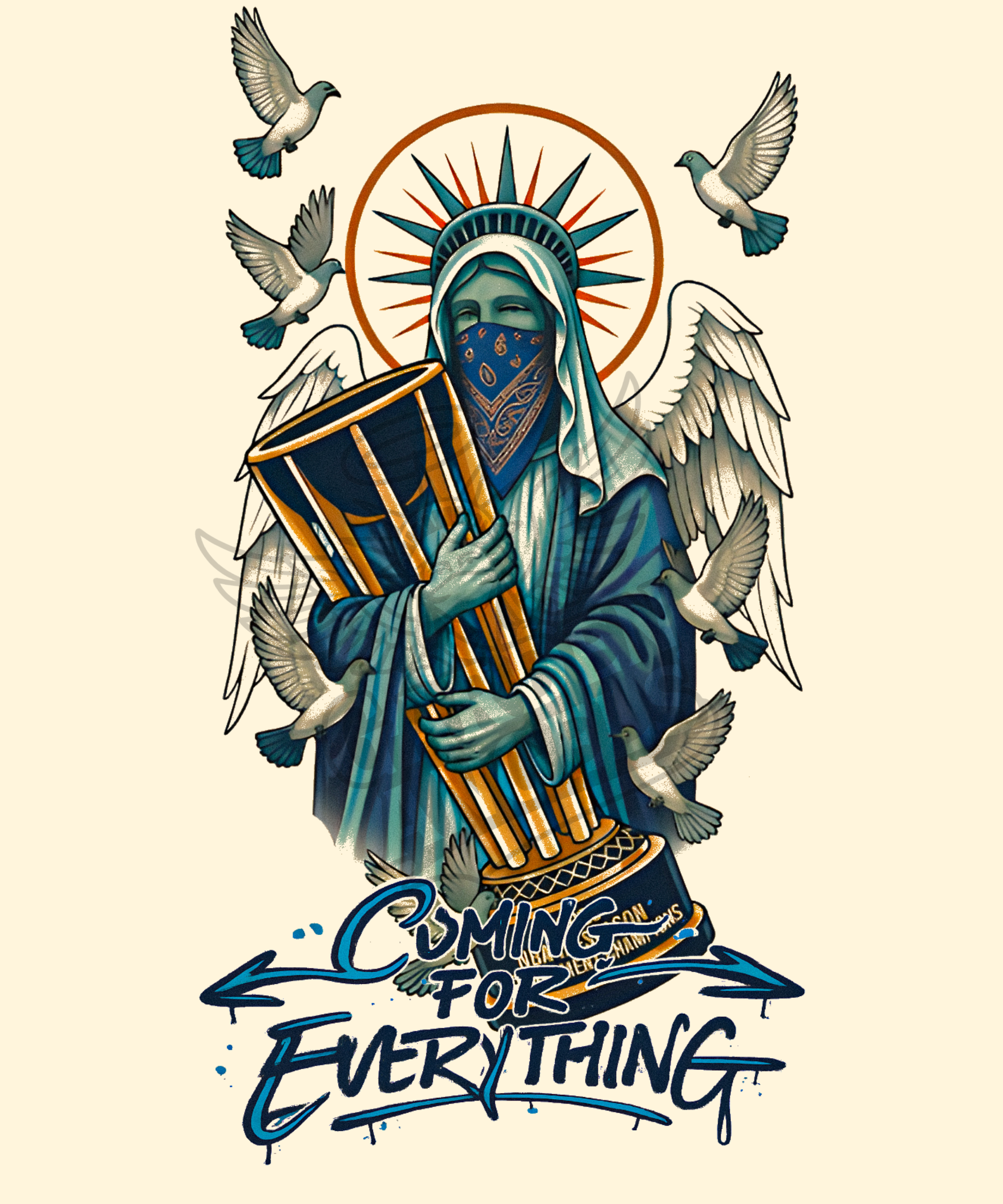 COMING FOR EVERYTHING CREWNECK CREAM