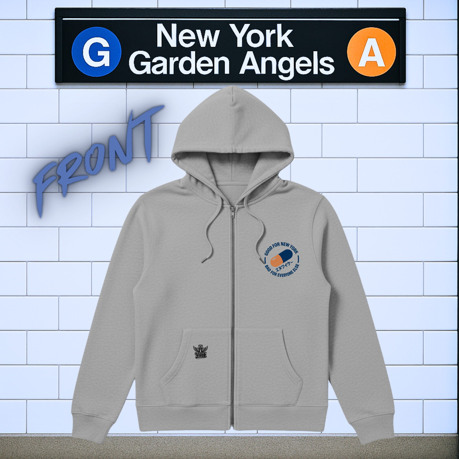 GOOD FOR NY ZIP UP HOODIE